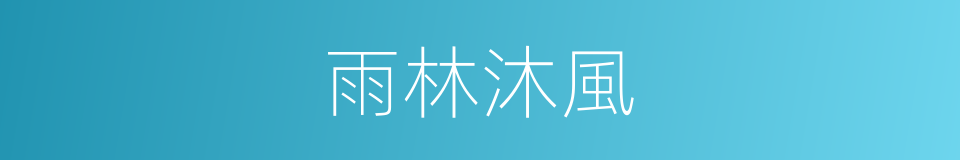 雨林沐風的同義詞