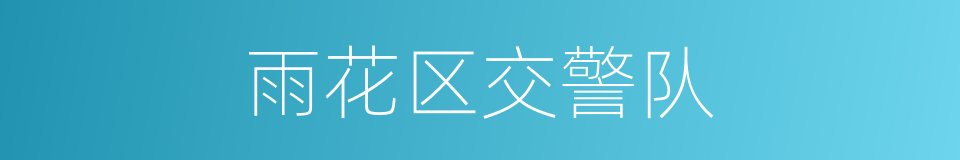 雨花区交警队的同义词