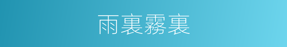 雨裏霧裏的同義詞