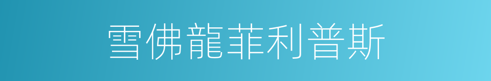 雪佛龍菲利普斯的同義詞