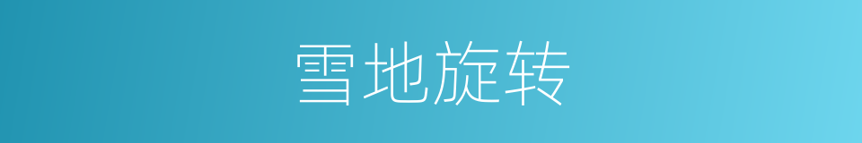 雪地旋转的同义词