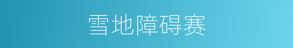 雪地障碍赛的同义词
