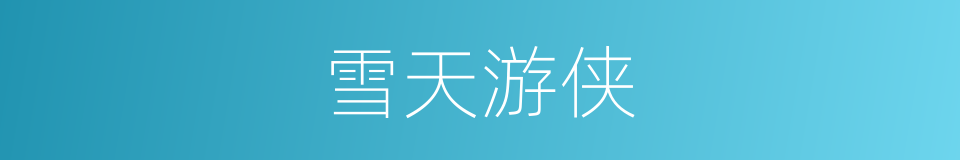 雪天游侠的同义词