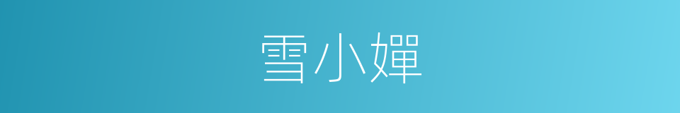 雪小嬋的同義詞