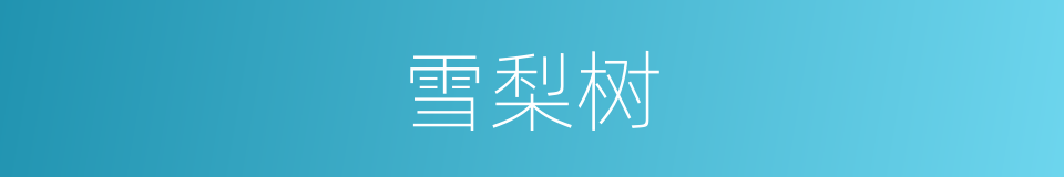 雪梨树的同义词