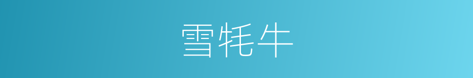 雪牦牛的同义词