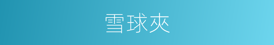 雪球夾的同義詞