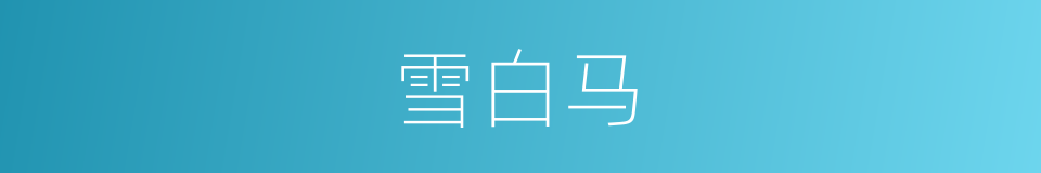 雪白马的同义词