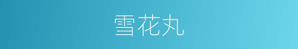 雪花丸的同义词