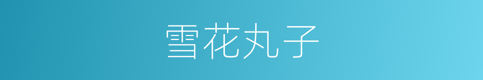 雪花丸子的同义词