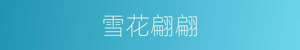 雪花翩翩的同义词