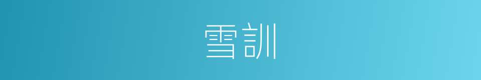 雪訓的同義詞