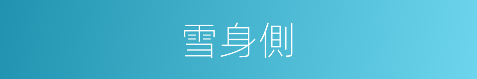 雪身側的同義詞