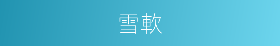 雪軟的同義詞