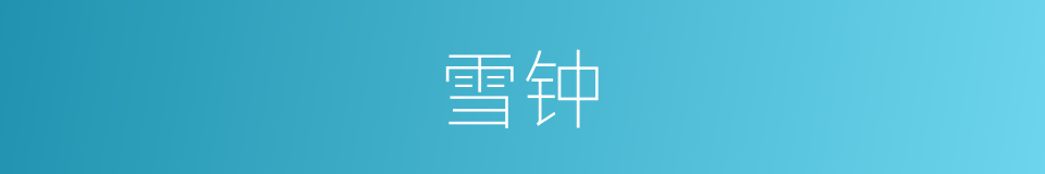 雪钟的同义词