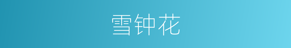 雪钟花的同义词