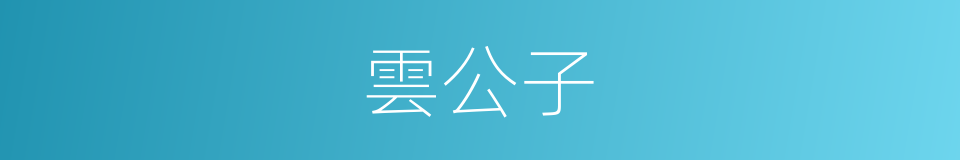 雲公子的同義詞