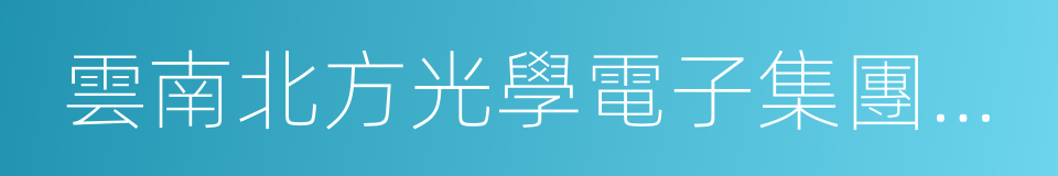 雲南北方光學電子集團有限公司的同義詞