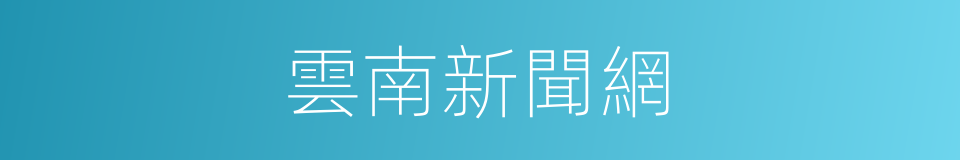 雲南新聞網的同義詞