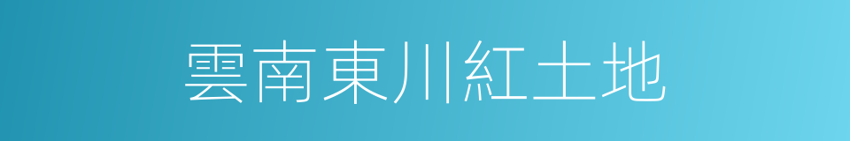 雲南東川紅土地的同義詞