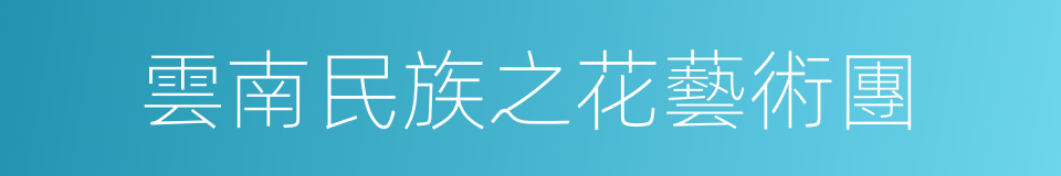 雲南民族之花藝術團的同義詞