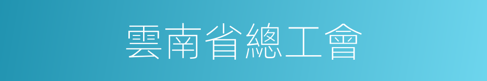 雲南省總工會的同義詞