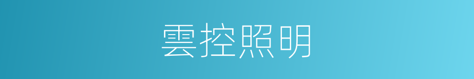 雲控照明的同義詞