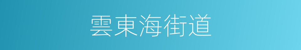 雲東海街道的同義詞