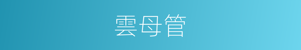 雲母管的同義詞