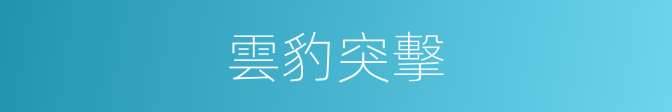 雲豹突擊的同義詞