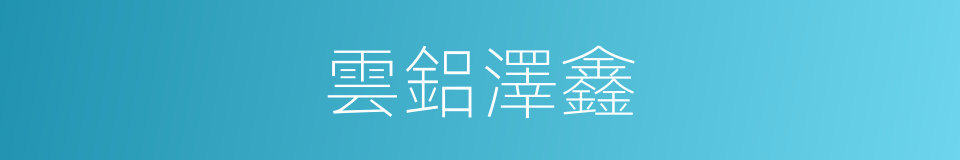 雲鋁澤鑫的同義詞