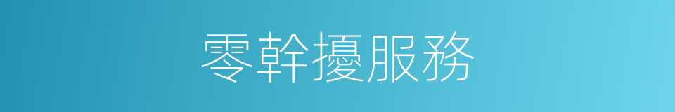 零幹擾服務的同義詞