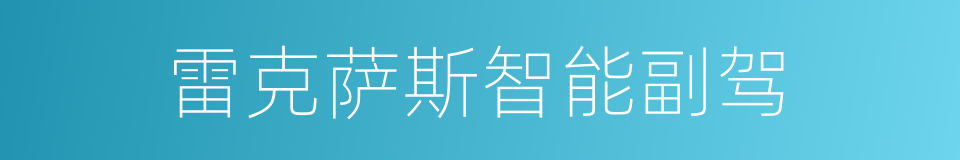 雷克萨斯智能副驾的同义词