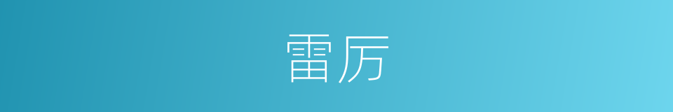 雷厉的意思