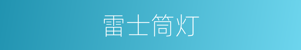 雷士筒灯的同义词