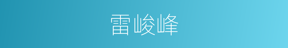雷峻峰的同义词