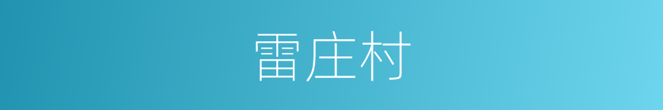 雷庄村的同义词