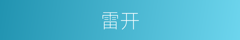 雷开的意思