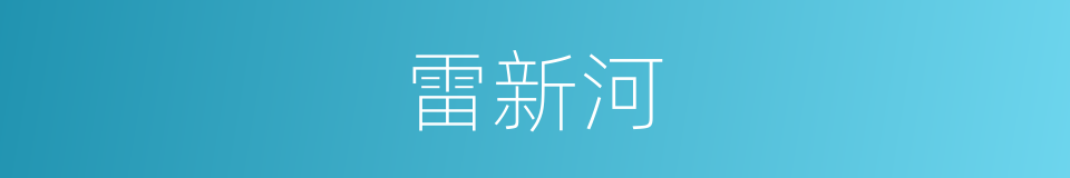 雷新河的同义词