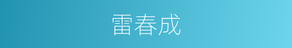 雷春成的同义词