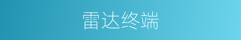 雷达终端的同义词