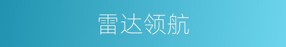 雷达领航的同义词