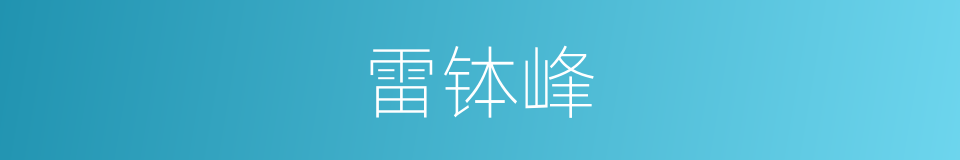雷钵峰的同义词