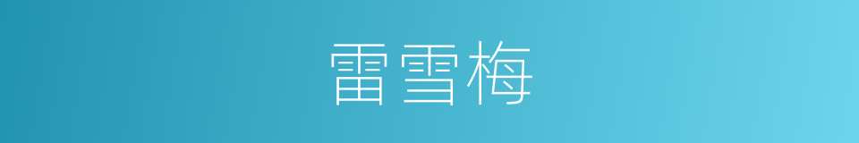 雷雪梅的同义词