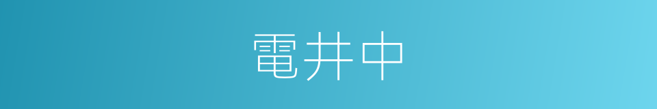 電井中的同義詞