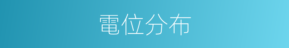電位分布的同義詞