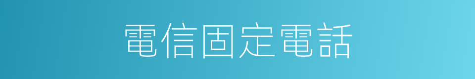 電信固定電話的同義詞