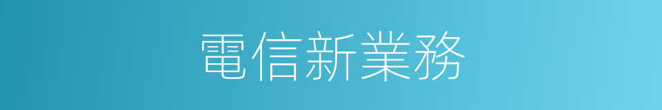 電信新業務的同義詞