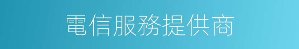 電信服務提供商的同義詞