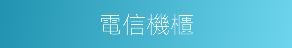 電信機櫃的同義詞